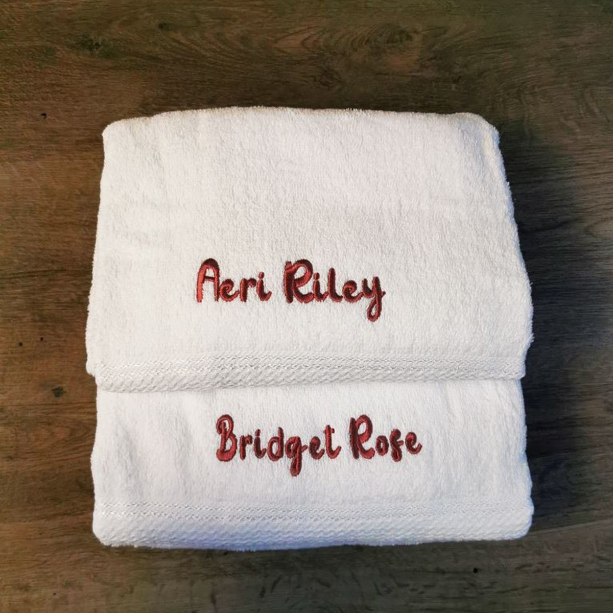 Big 100% Cotton Bath Towels with Name Embroidery (27" x 54")